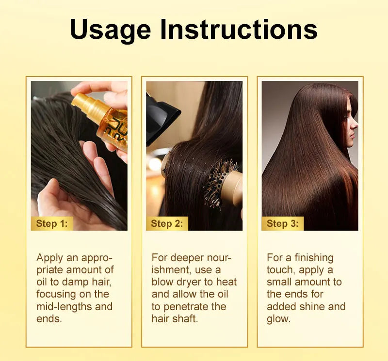 PURC Smoothing Hair Oil Shining Argan Oil Nourishing Soft Repair Damaged Frizz Hair Serum Scalp Treatment Hair Care Products