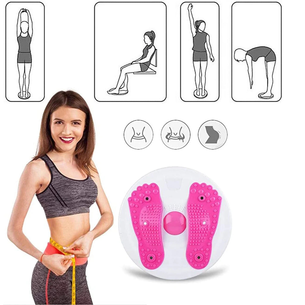Abdominal Waist Twisting Rotary Fitness Disc — Weight Loss Twist Board Exercise Equipment