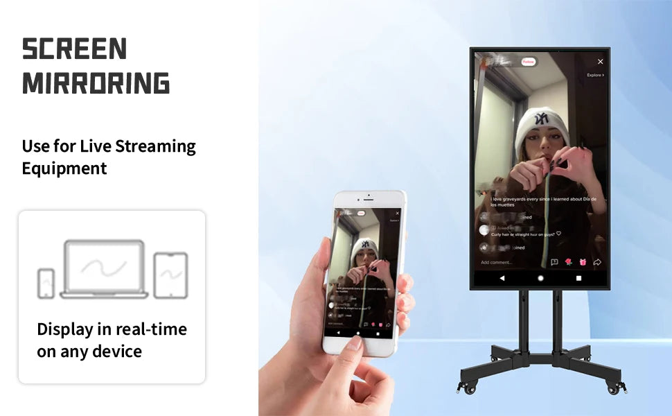 TouchWo Interactive Whiteboard All-in-One Touch Computer – 32" to 65", 1080p, Office & Classroom