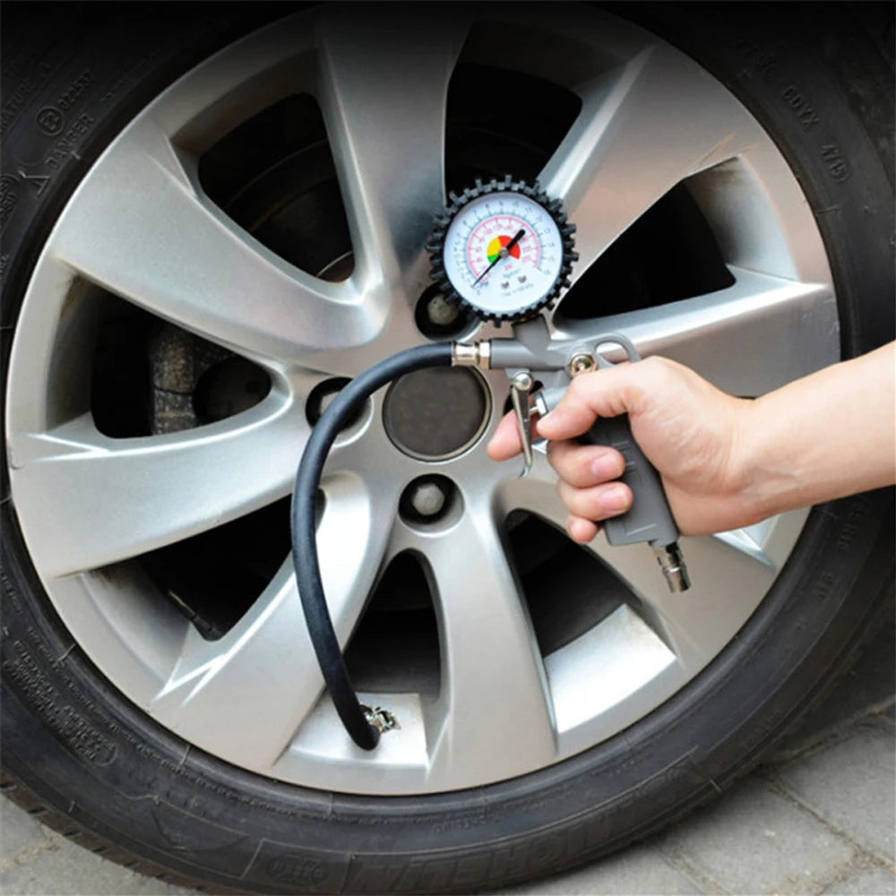 Tire Inflator Hose Extension with Locking Air Chuck