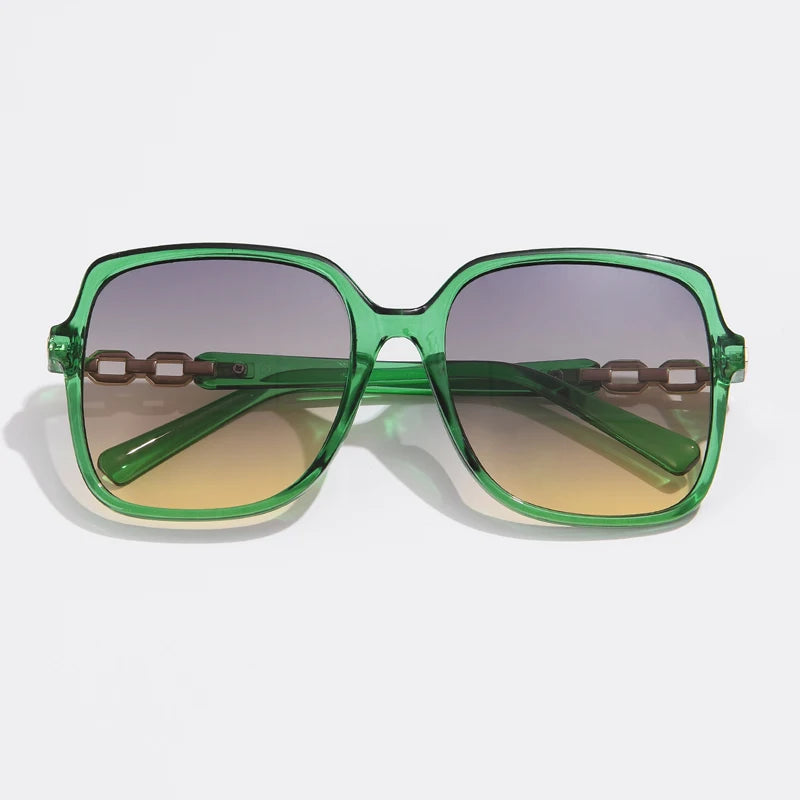 Women's Fashion Square Cycling Sunglasses | Big Frame Colorful Gradient Outdoor Shades
