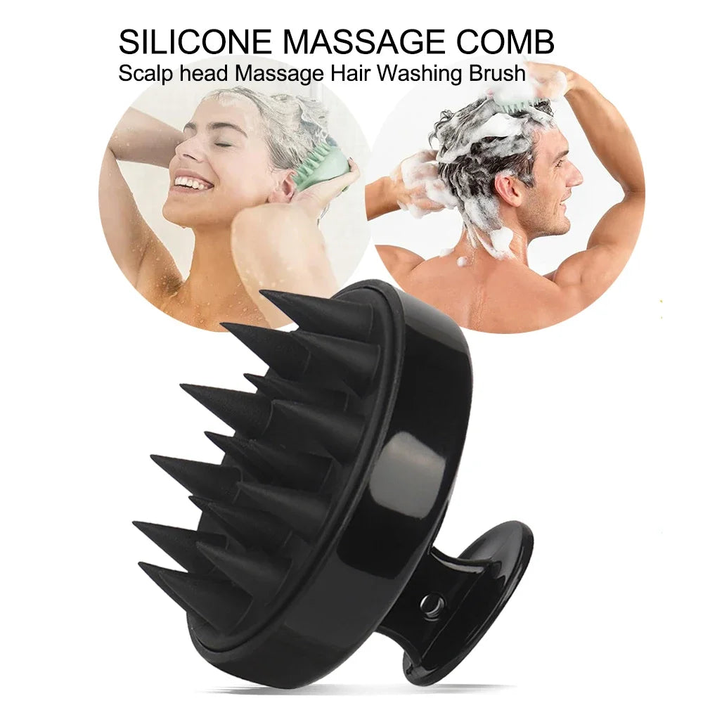 Silicone Scalp Massage Comb — Hair Growth Shampoo Brush
