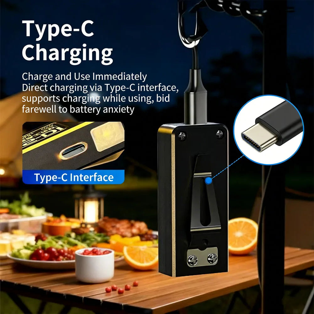 Portable Mini COB LED Flashlight – Rechargeable Waterproof EDC Work Light with Clip & Magnet