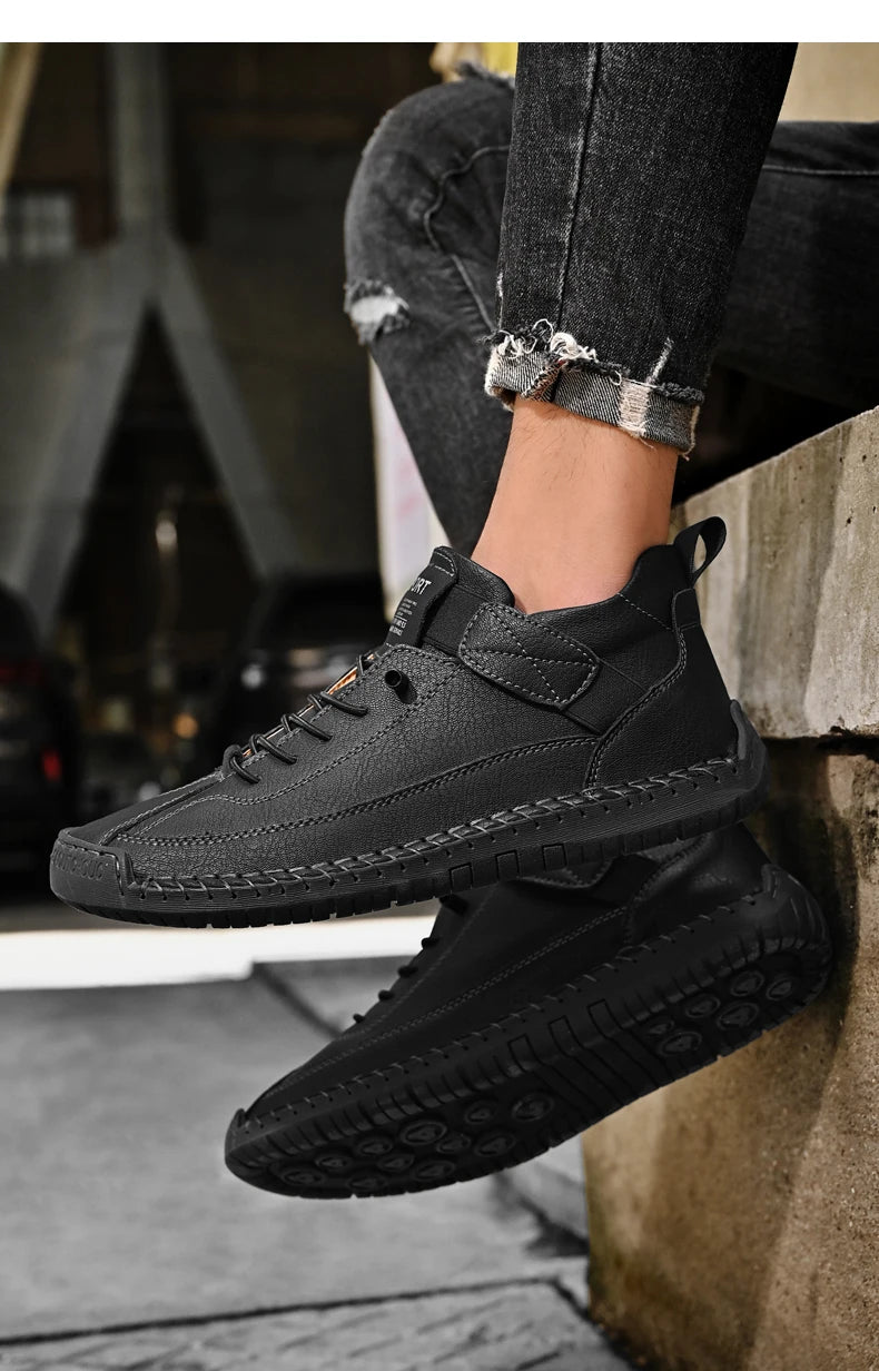 Men's Breathable Lace-Up Casual Shoes