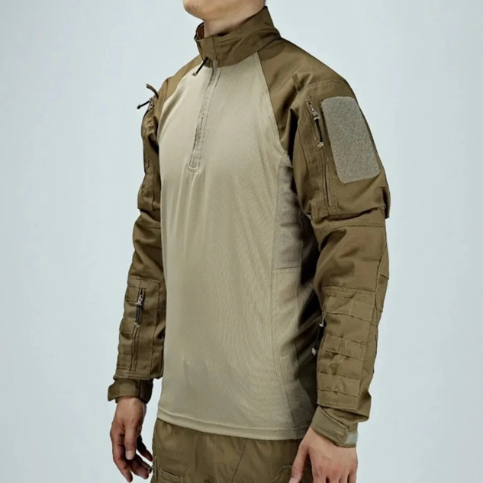 Men's Tactical Camo Combat 2-Piece Set – Waterproof Quick-Dry Hunting Training Suit