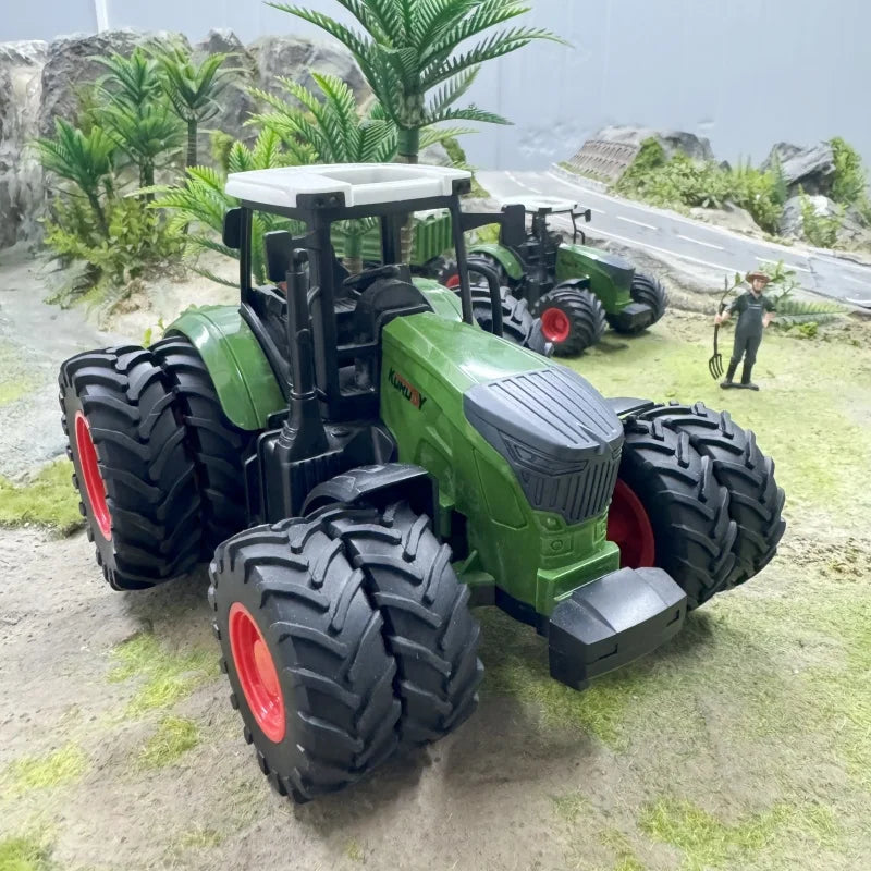 Large Scale Farm Tractor Toy Playset with Trailer & Accessories – DIY Farmer Transport Set