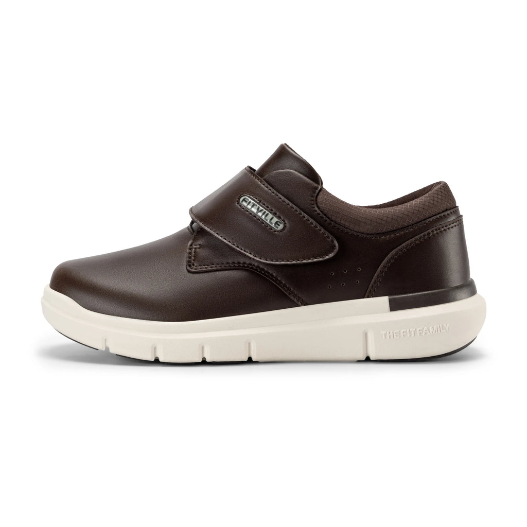 FitVille Men's Wide Diabetic Leather Shoes – Slip-On Orthopedic Footwear for Swollen Feet, Neuropathy & Foot Pain Relief