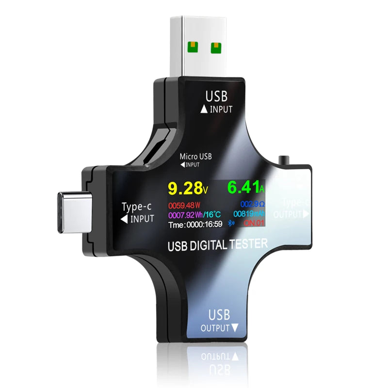 USB Tester Type-C PD Digital Capacity Meter — Voltage, Current & Power Measurement