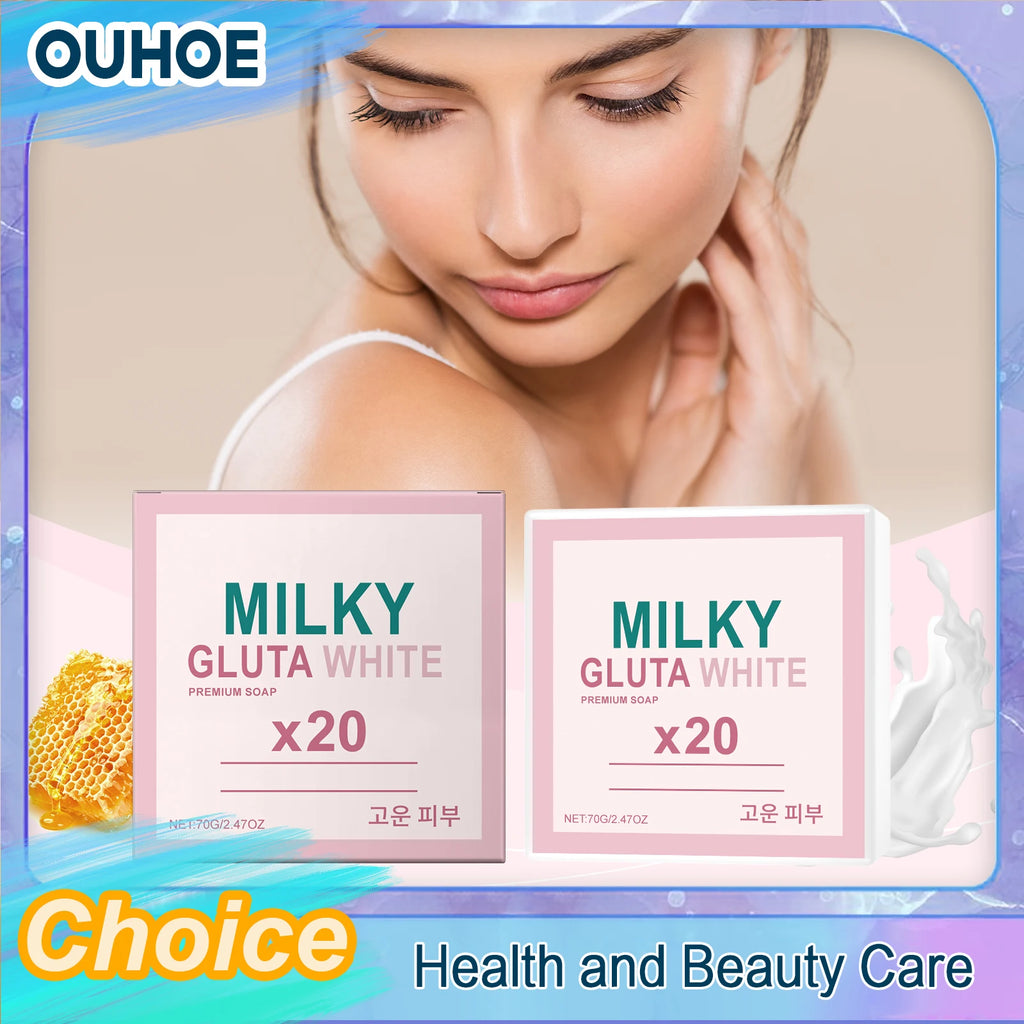 Milk Moisturizing Brightening Soap Bar – Dark Spot Reduction, Oil Control & Bleaching, 70g