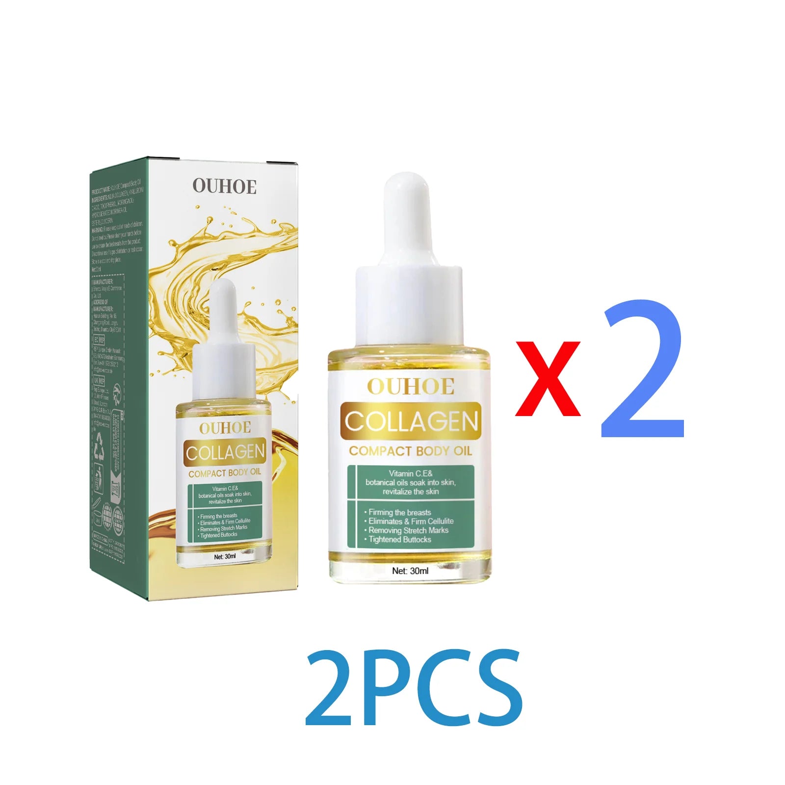 Ouhoe Collagen Body Oil — Skin Tightening, Firming & Anti-Stretch Mark Massage Oil 30ml