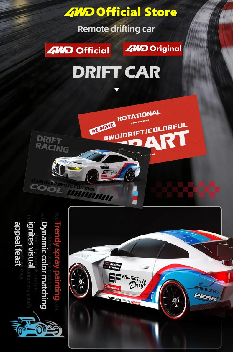 1:24 Scale 4WD RC Drift Car – High Speed Mini Remote Control Racing Car