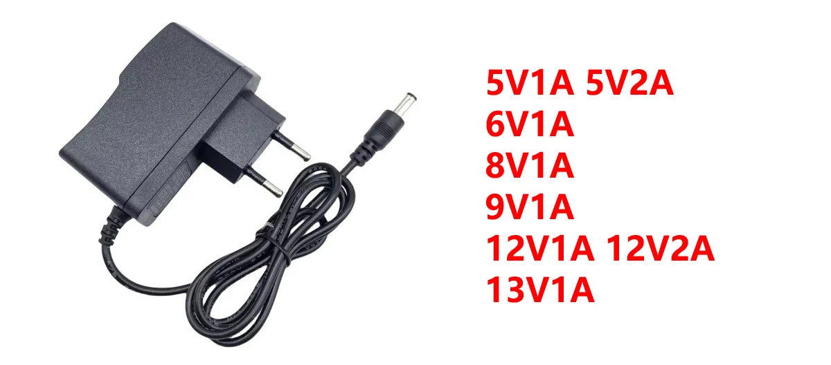 AC 220V to DC LED Power Supply Adapter – 5V–24V, 1A–10A with US/EU/UK/AU Plug Options