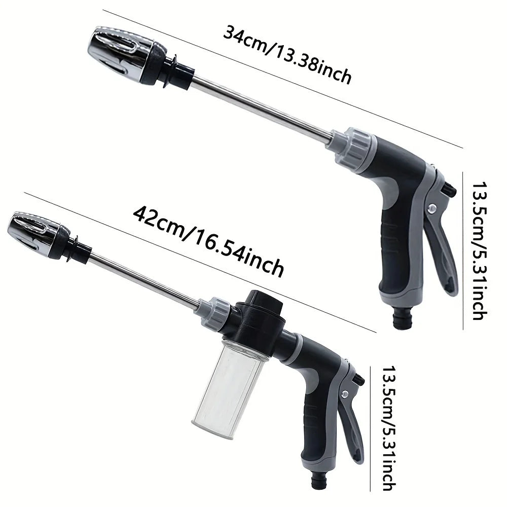 High-Pressure Car Wash Water Gun – RV & Garden Cleaning, Shower Nozzle, Standard or Foam Option