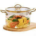 Glass Soup Pot with Lid & Double Handles – 3.5L