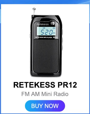 RETEKESS V115 Portable FM AM SW Radio — Rechargeable with USB
