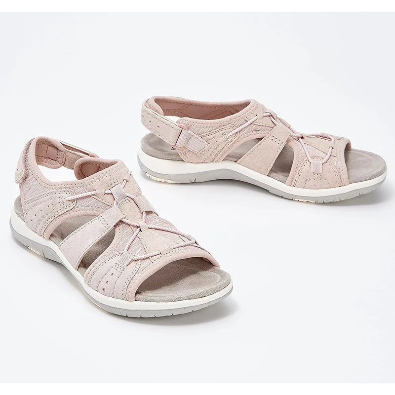 Women's Hollow-Out Adjustable Flat Sandals – Casual Beach Streetwear