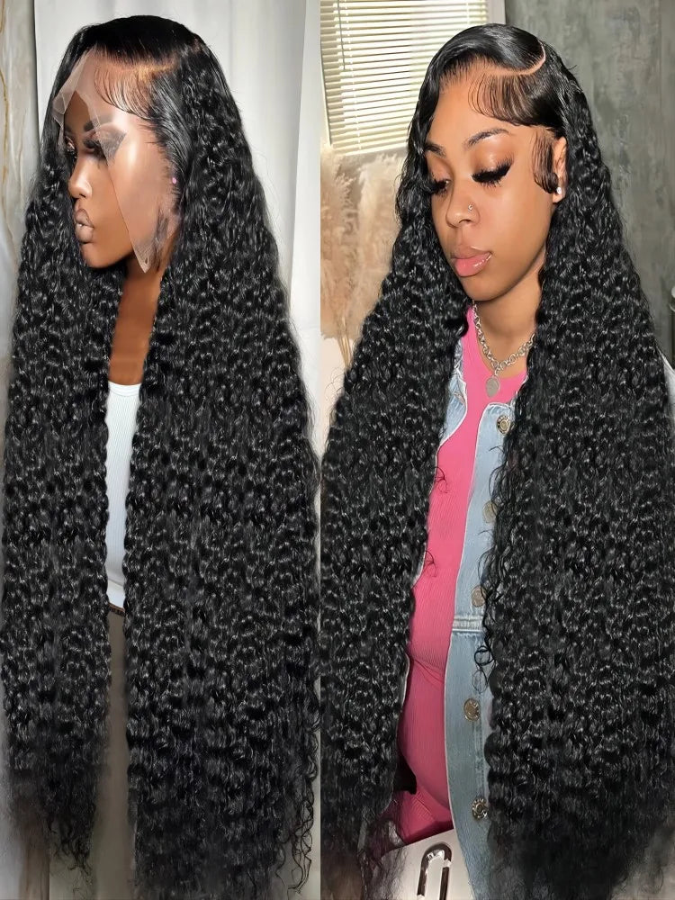 40–46 Inch Deep Wave 360 Full Lace Wig | 200% Remy 13x4 13x6 HD Lace Human Hair for Black Women
