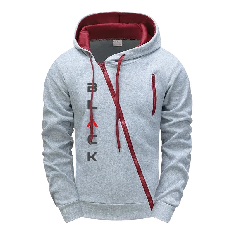 Men's Letter Print Zipper Hoodie Jacket & Jogger Pants Set – Casual Fashion Autumn Winter Tracksuit