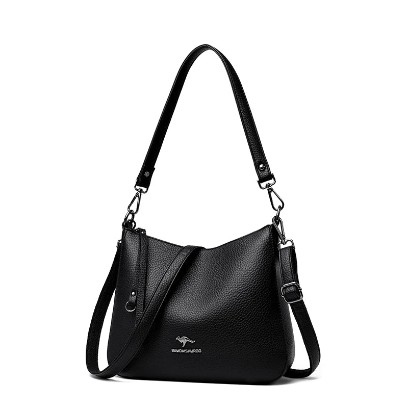 Luxury PU Tote Bag – Sequin & Tassel Designer Shoulder Crossbody Handbag for Women