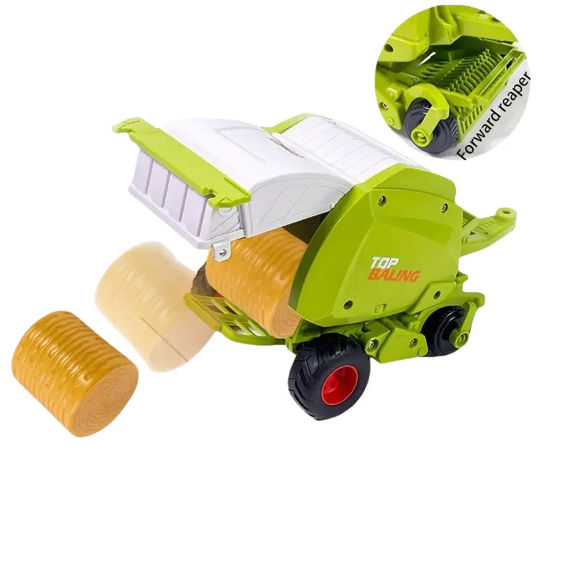 Large Scale Farm Tractor Toy Playset with Trailer & Accessories – DIY Farmer Transport Set
