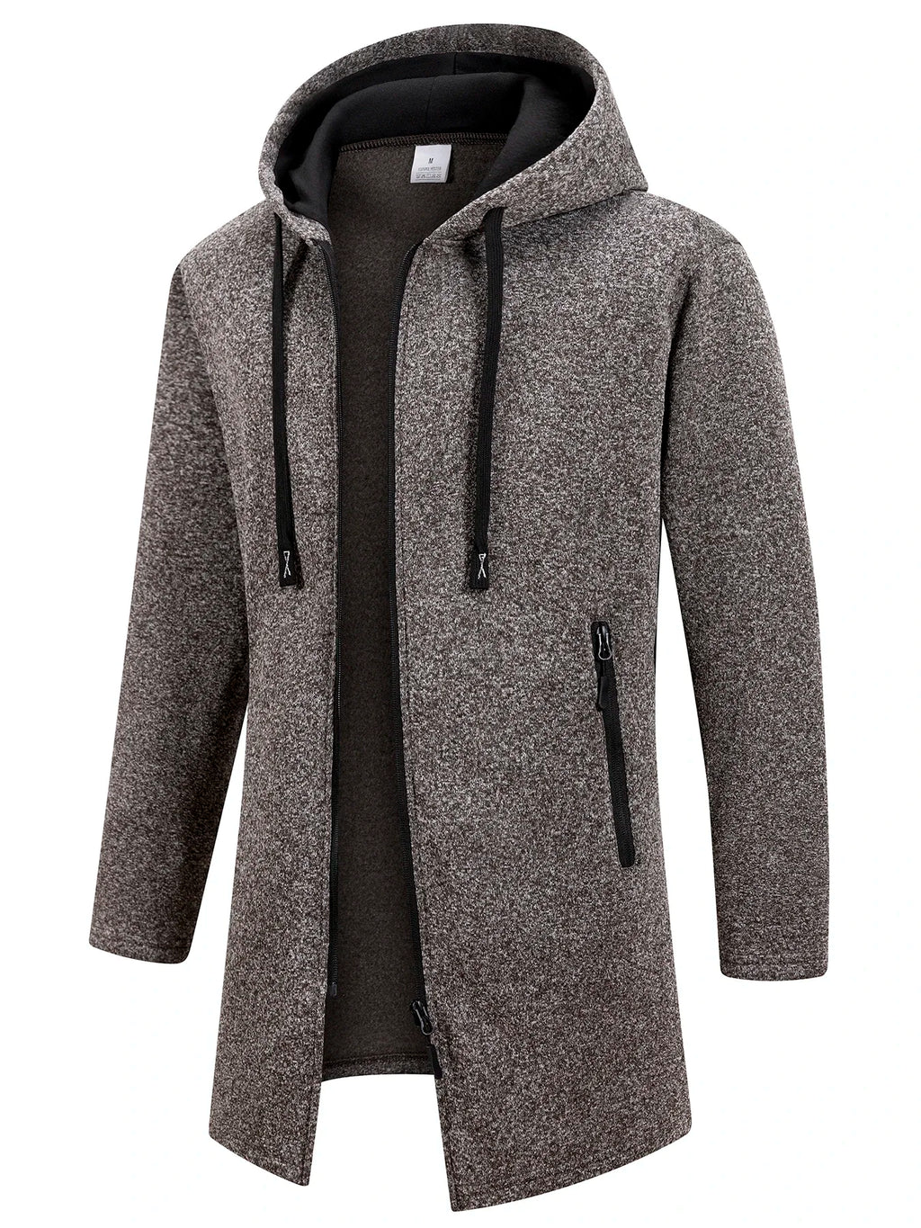 Men's Fleece Zip-Up Hoodie Jacket – Warm Knit Outerwear, S–3XL, 6 Colors