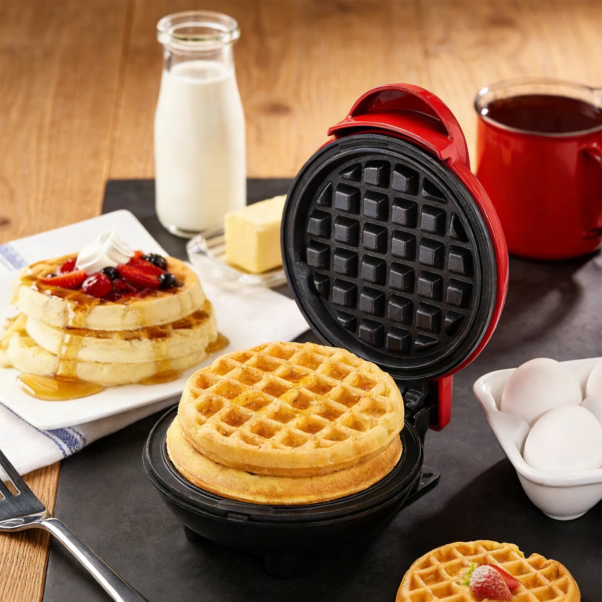 Mini Waffle & Sandwich Cake Baking Machine — Fully Automatic Multifunctional Electric Pan