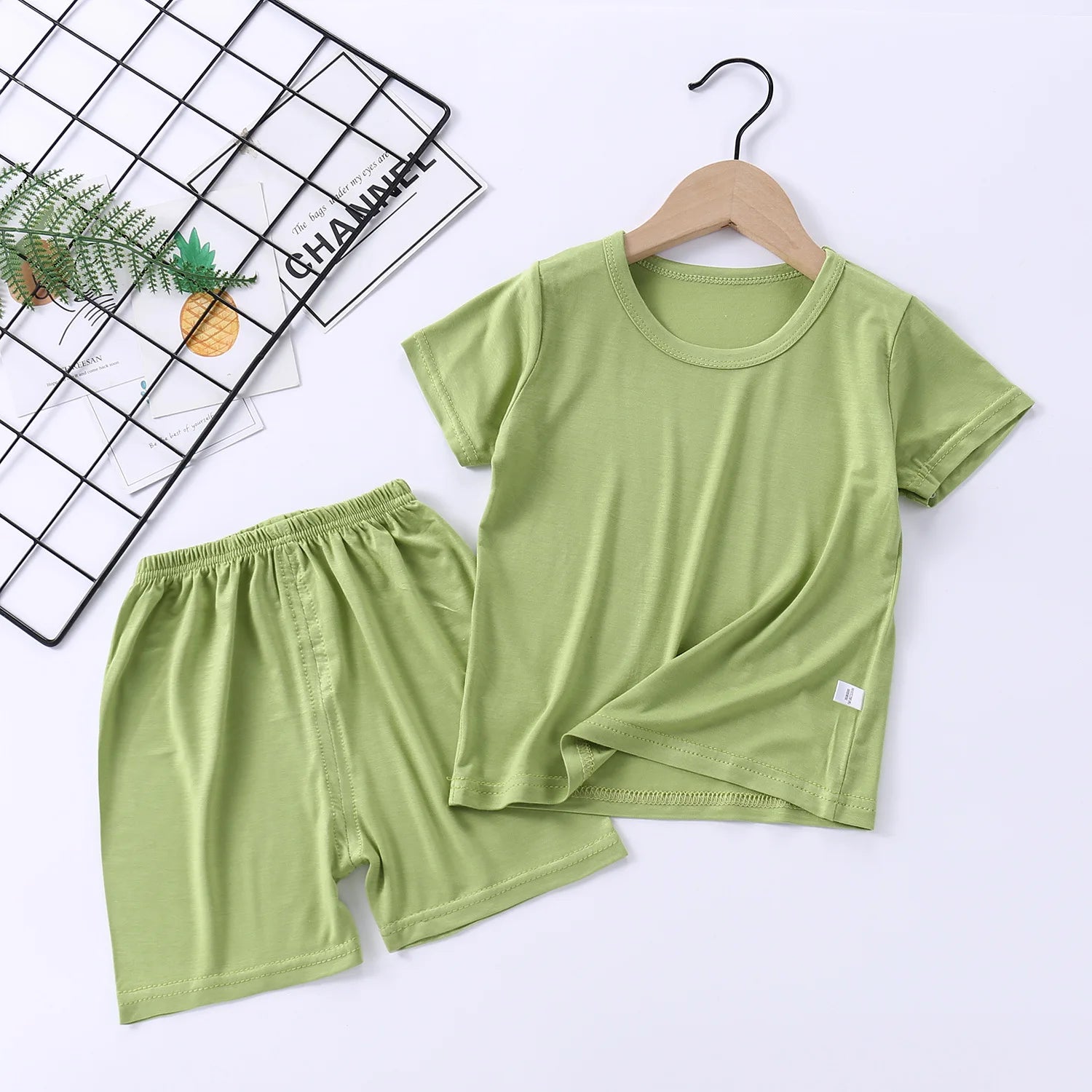 Baby Girls Modal Pajamas Set | Spring Summer Kids Homewear Nightwear Indoor Clothing