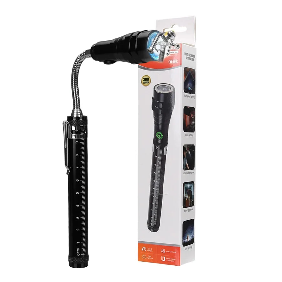 NEWBIRTH COB+LED Work Light – 800 Lumen, 360° Magnetic Base, Foldable Hook, Red Mode, IPX5, Type-C