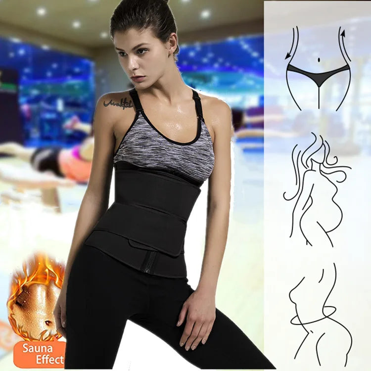 Waist Trainer Sweat Belt — Slimming Cincher for Workouts & Everyday Wear