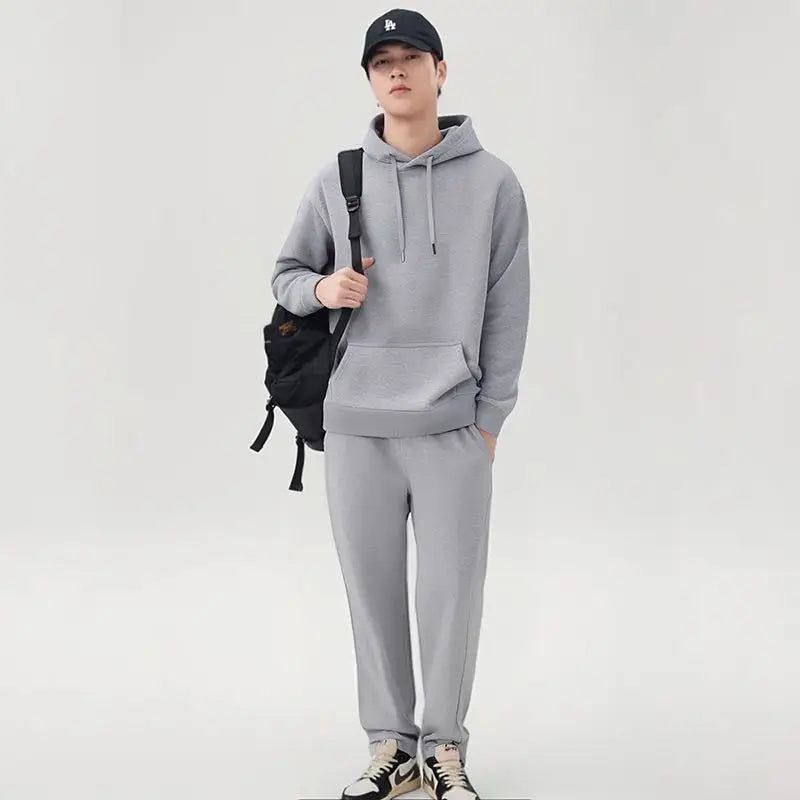 Men's Hoodie & Sweatpants Set – Loose Fit Casual Autumn Sports Suit