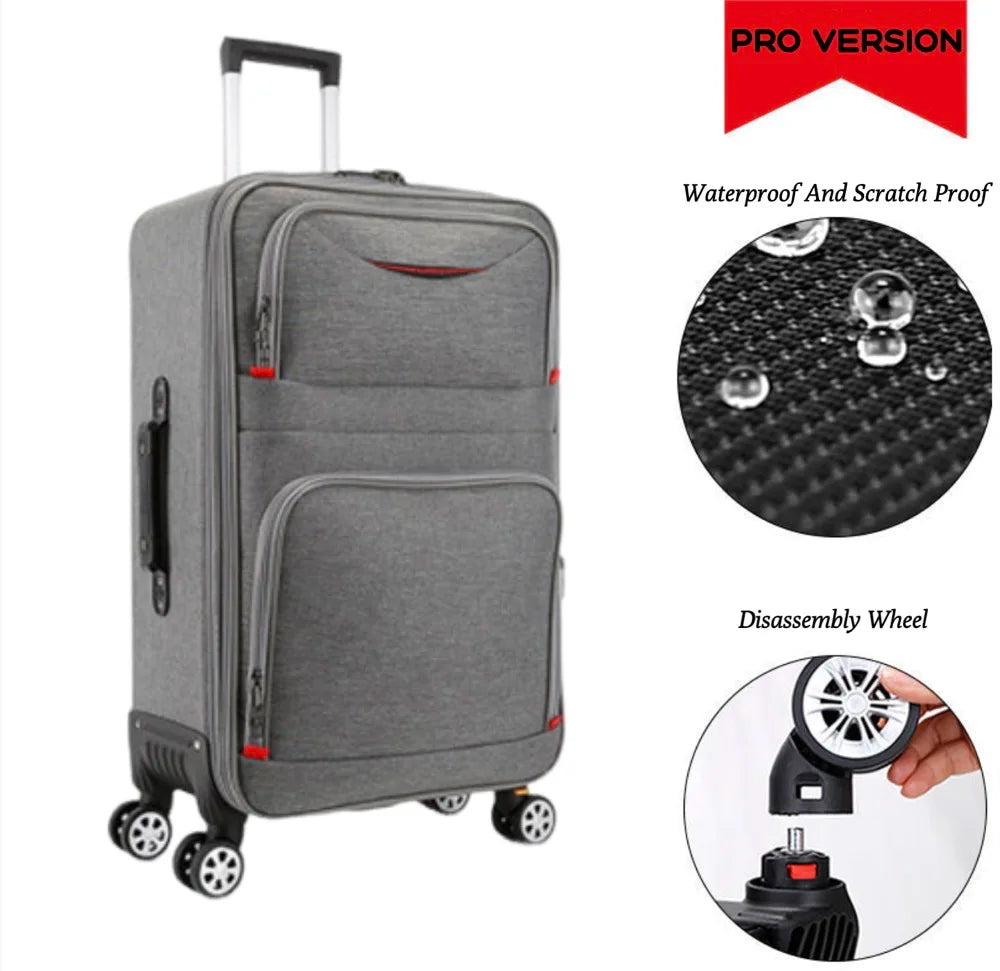 Women's Oxford Luggage Set — Large Capacity, 20"-28"