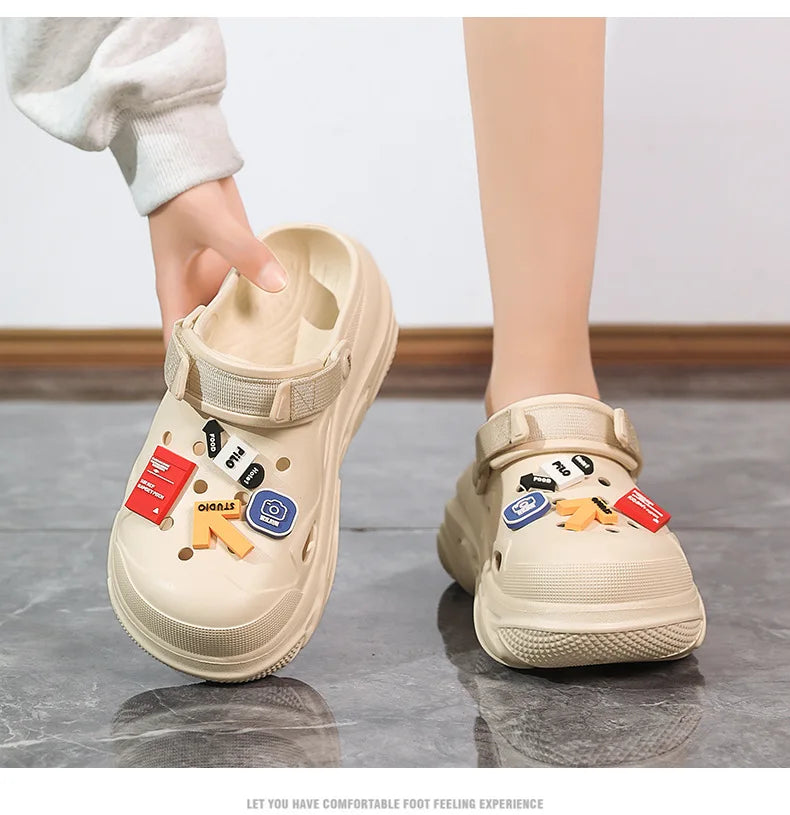 Women's Anti-Slip Platform Slippers – Lightweight Breathable Fishing Sandals