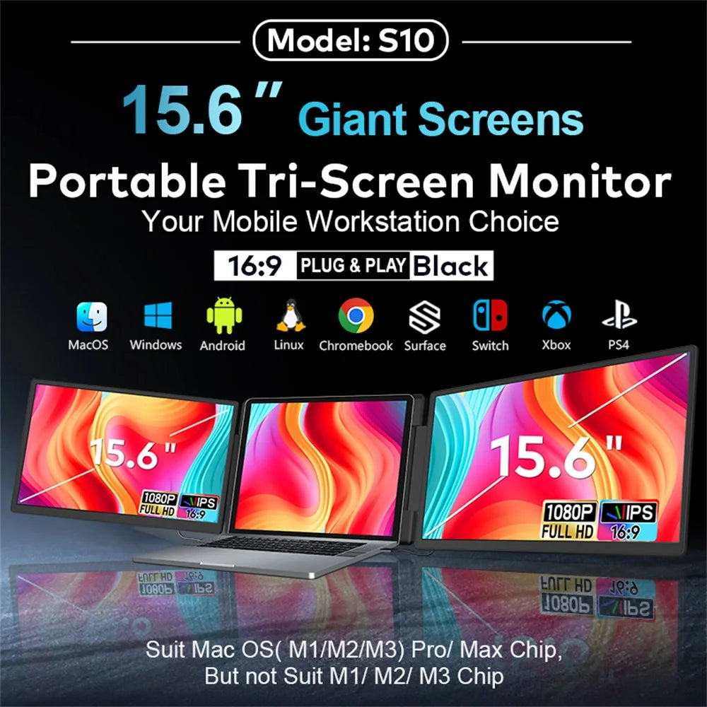 Dual Screen Laptop Extender – Portable IPS Displays