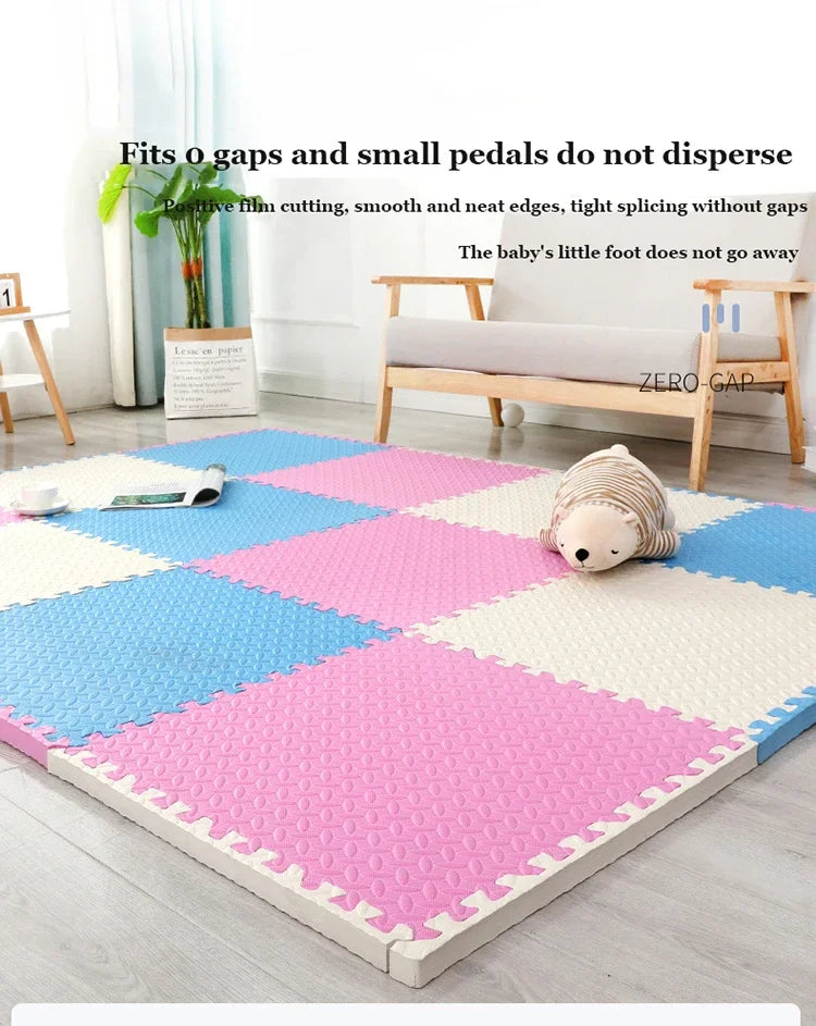 EVA Foam Baby Puzzle Play Mat – 8-16 Piece Kids Floor Carpet & Educational Toy, 30x1cm Tiles