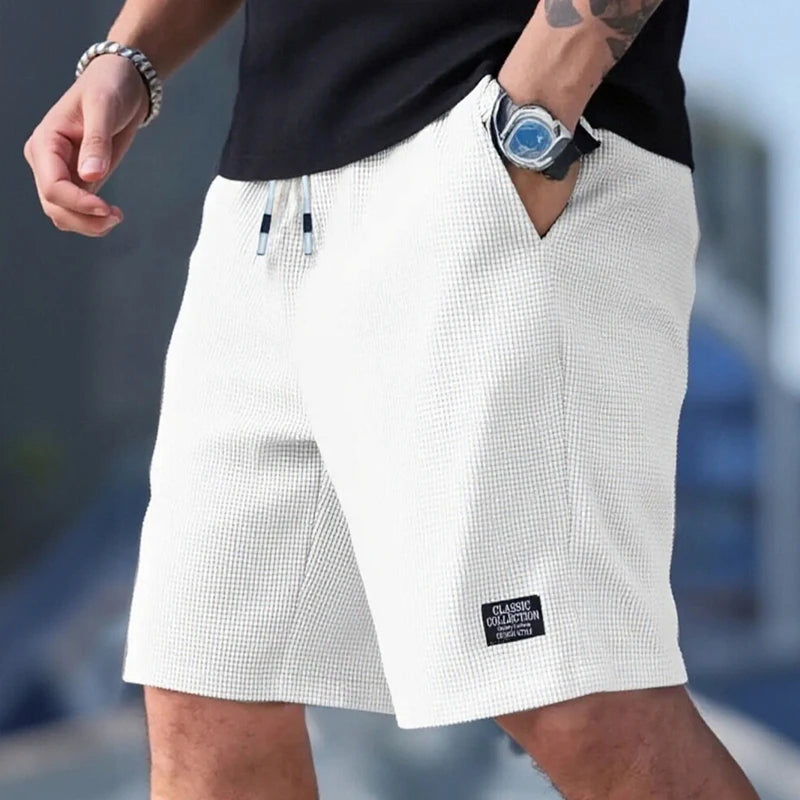 Men's Textured Fabric Casual Beach Shorts — Relaxed Fit Summer Shorts