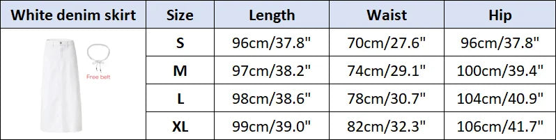 Women's Cotton Denim Skirt – Elegant Stripe & Solid A-Line Jean Skirt 2026