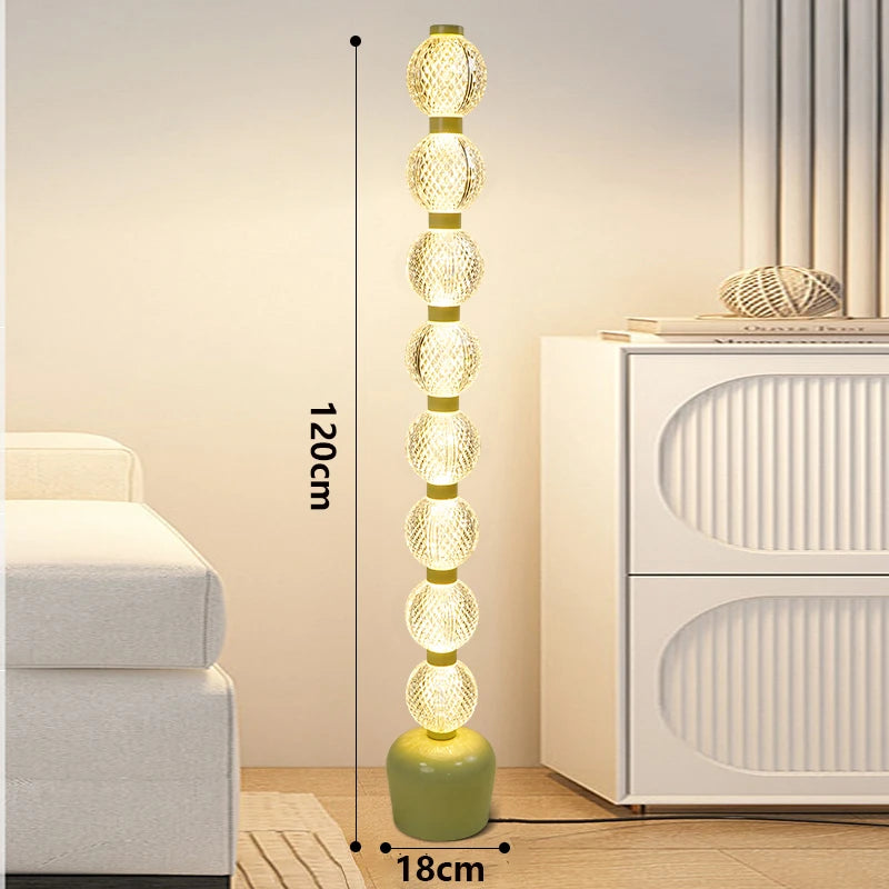 Globe Floor Lamp – Eight-Light Vertical Design