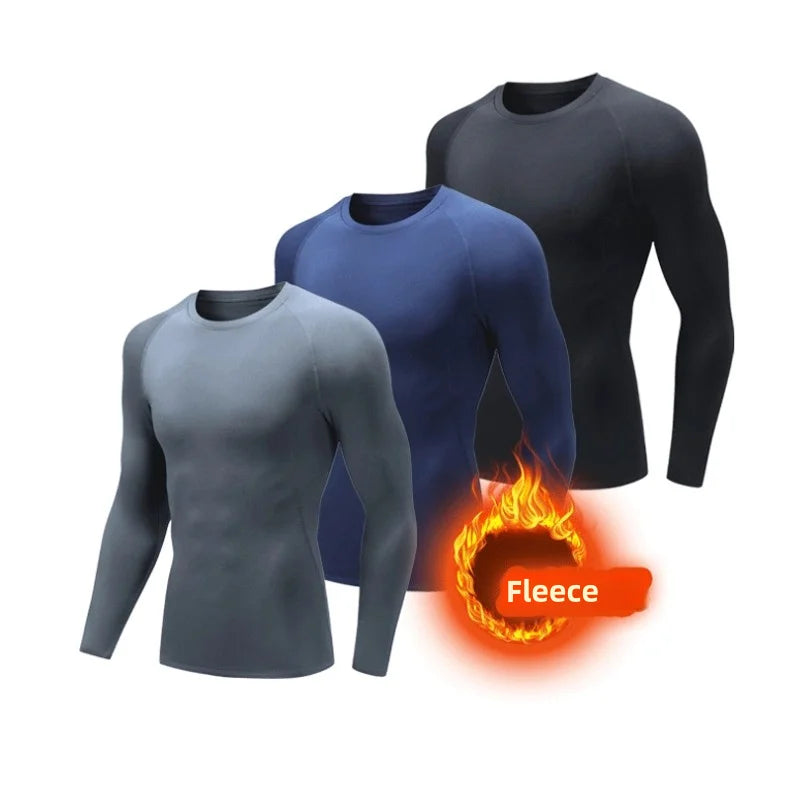 Men's Thin Fleece Thermal Compression Underwear — Warm Base Layer