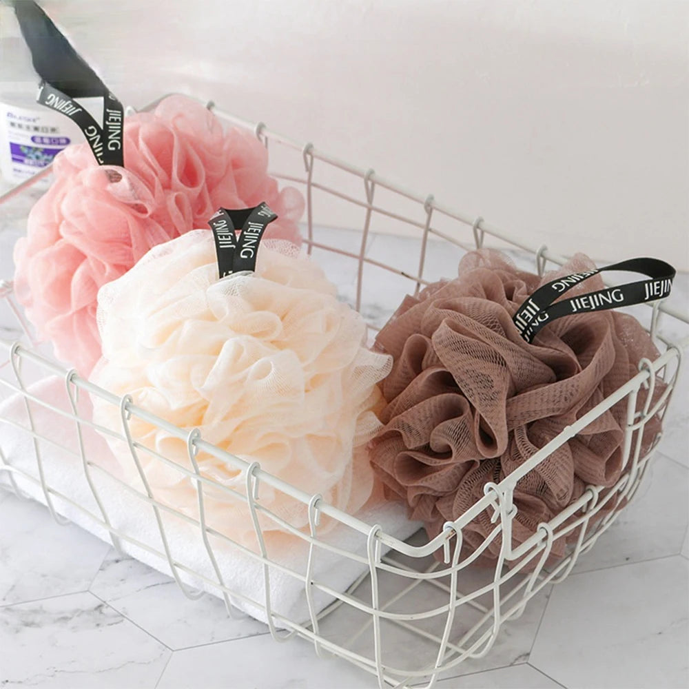 Soft Mesh Bath Sponge Ball – Nylon Shower Puff Body Cleaner & Exfoliating Scrubber