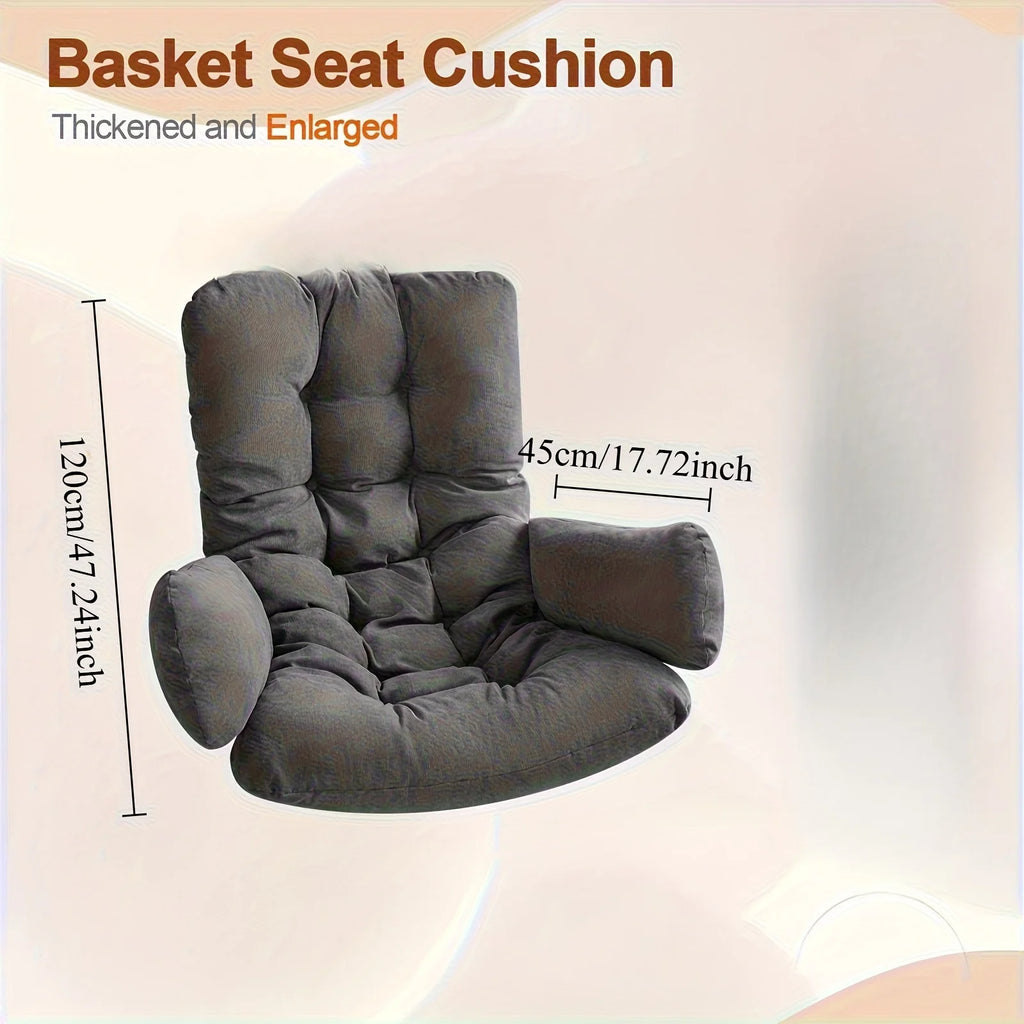 Egg Chair Hammock Cushion — Thick Polyester Seat & Back Pad for Hanging Basket Chairs, Garden & Living Room