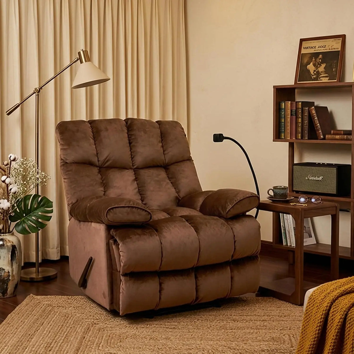 Oversized Manual Recliner with 23-Inch Wide Seat