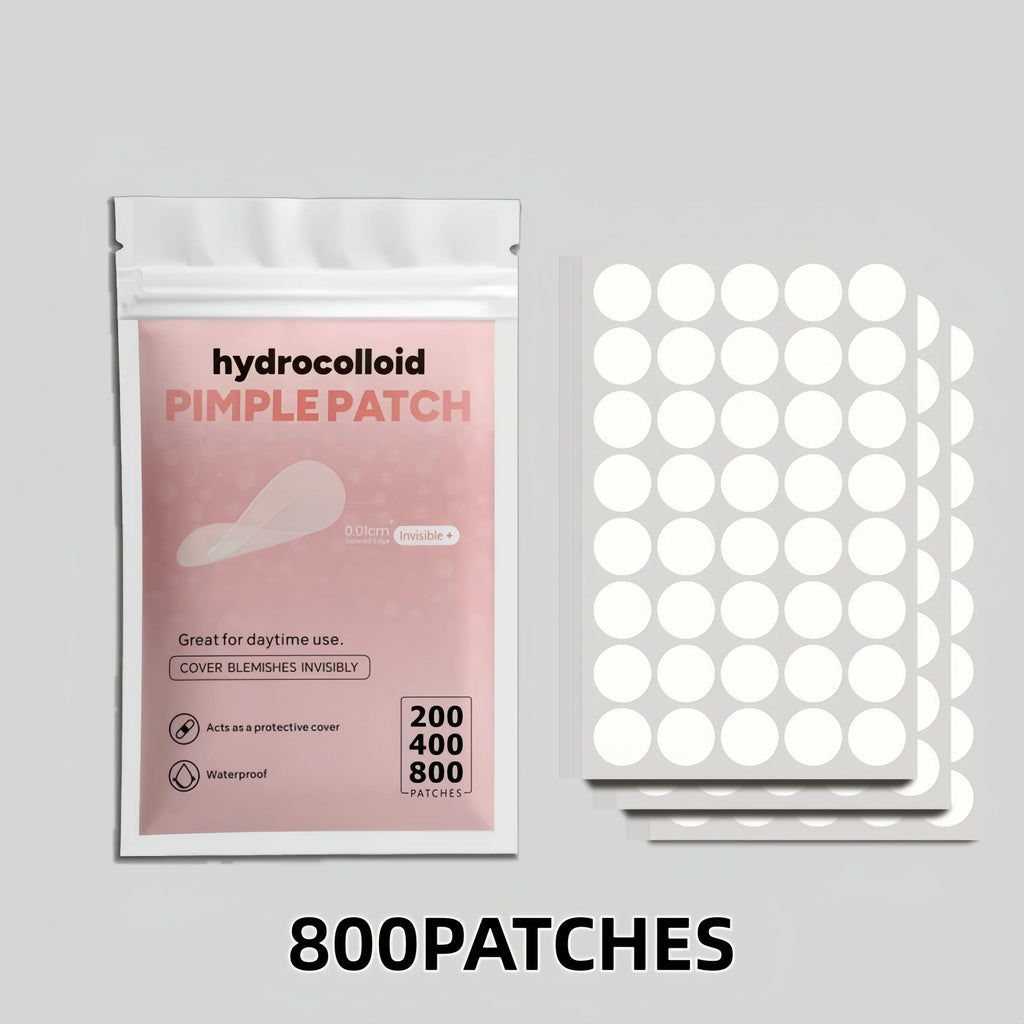 Clear Skin While You Sleep — Invisible Hydrocolloid Pimple Patches | 200/400/800pcs, Mixed Sizes, Deep-Cleansing, Gentle & Skin-Friendly
