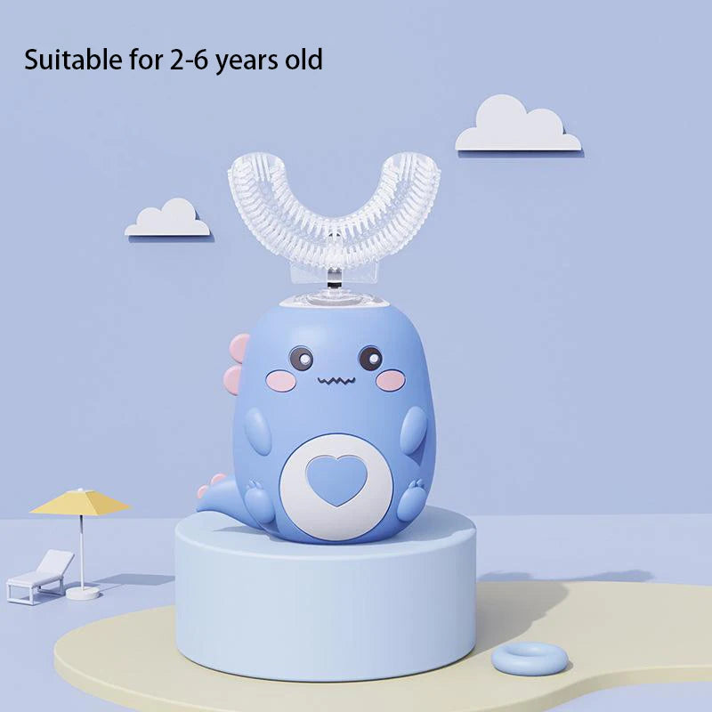 BALASHOV Kids U-Shaped Electric Toothbrush – 360 Sonic, IPX7, Food-Grade Silicone, 15-Day Battery