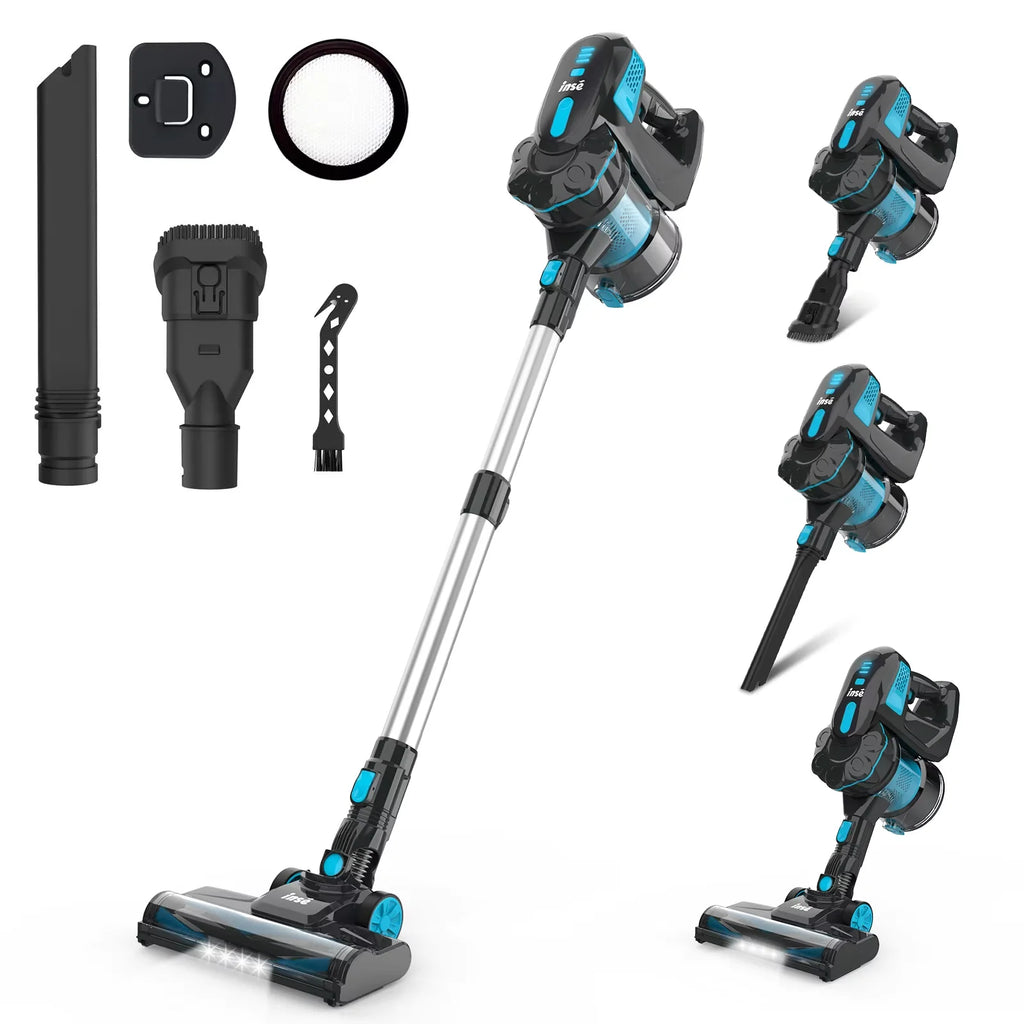 INSE V770 Cordless Handheld Vacuum Cleaner — 6-in-1 20KPa Lightweight Stick Vacuum with Flexible LED Headlights for Carpet & Bed