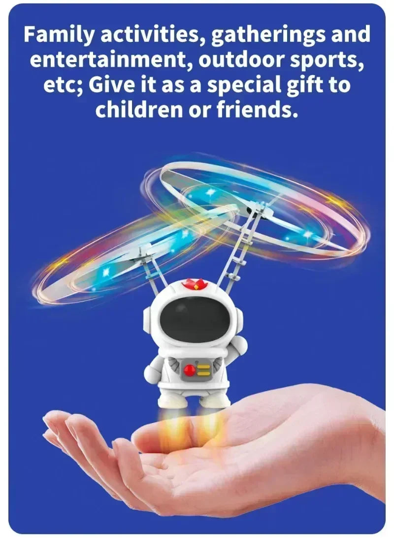 Photoluminescent Astronaut Gyro Flyer – Levitating Tether Retrieval Spacecraft Sensory Toy