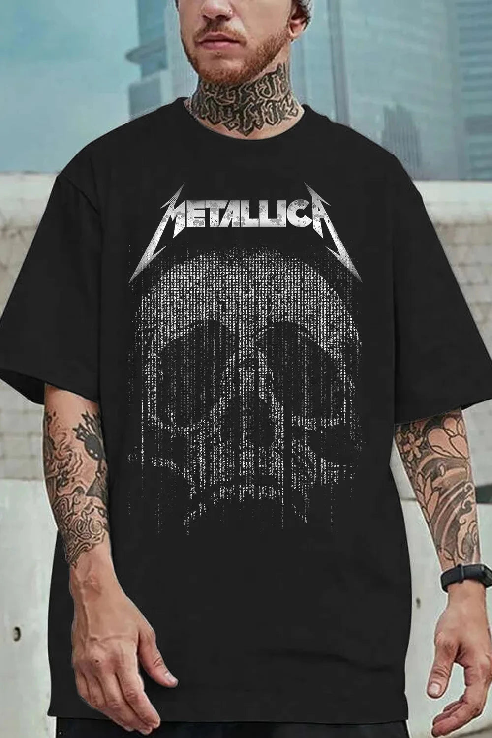 Metallica Rock Band Graphic T-Shirt — 100% Cotton Streetwear Tee for Men & Women