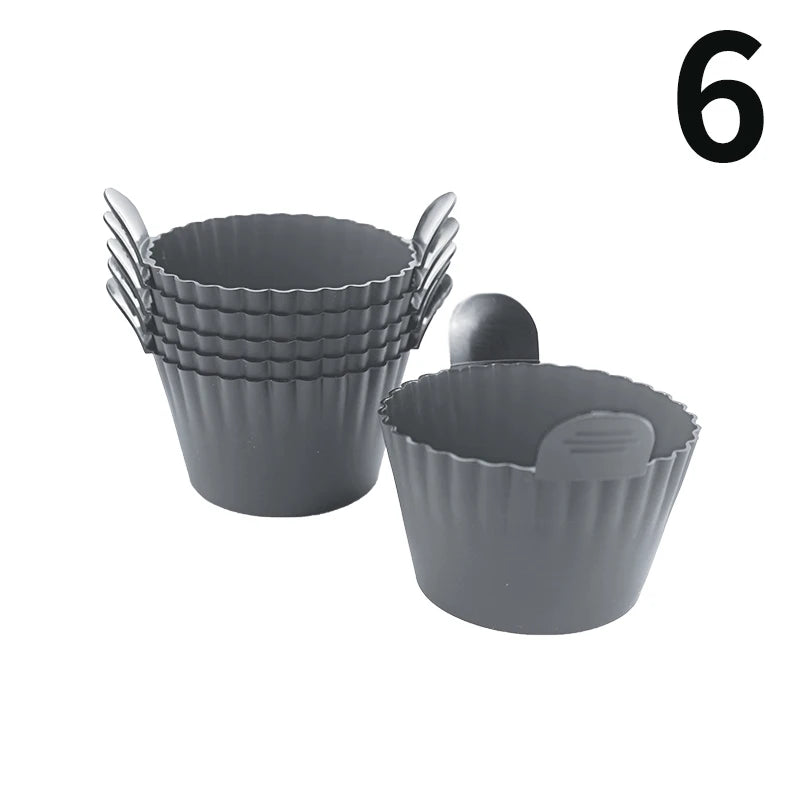 Silicone Air Fryer Egg Poacher & Cupcake Baking Cups — Ramekins & Basket for Air Fryer Ovens