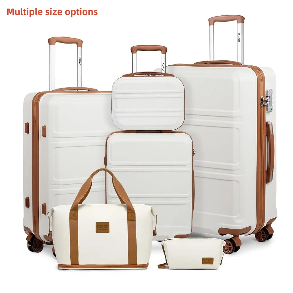 Kono ABS Luggage Set – TSA Lock & Spinner Wheels