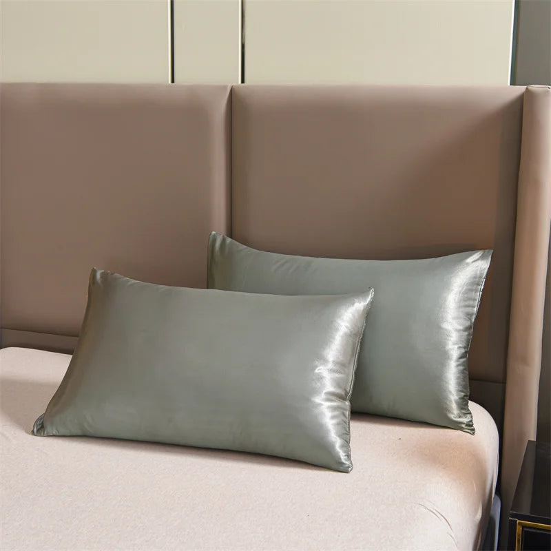 Satin Solid Color Duvet Cover Set – Silky Soft 3-Piece Bedding, 8 Colors & 11 Sizes