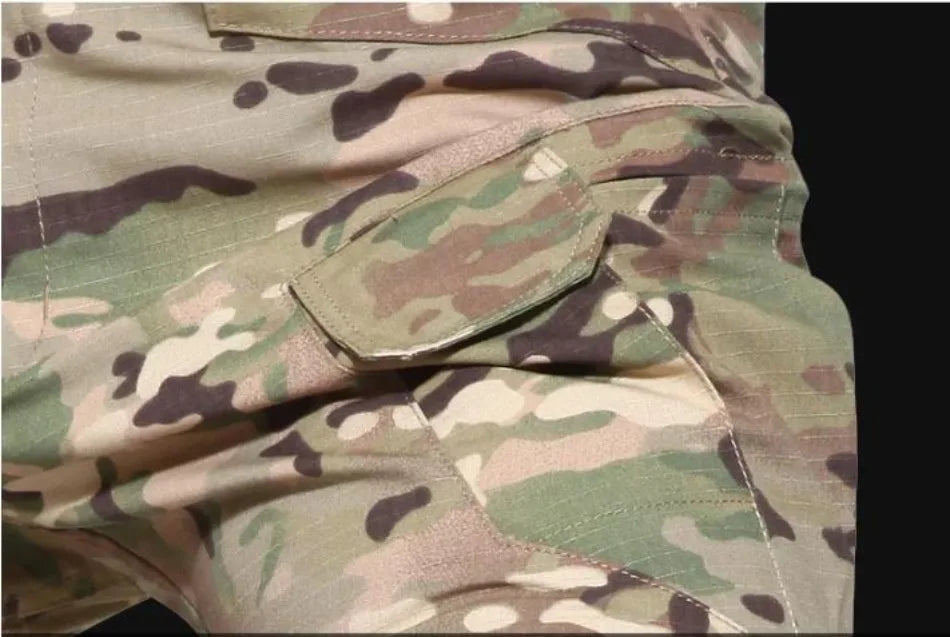 Men's Tactical Camo Combat 2-Piece Set – Waterproof Quick-Dry Hunting Training Suit